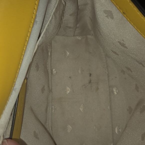 Kate Spade Emmie Flap Yellow Pebbled Leather Crossbody Bag - Picture 5 of 6